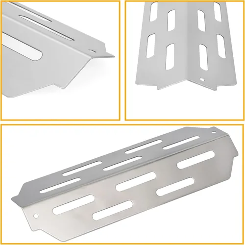 Miniatura 7 de GasSaf Barras aromatizantes de 17 pulgadas para parrillas de gas Weber Genesis II 300, deflectores de calor 304 para Weber GS4 Genesis II E-310, II