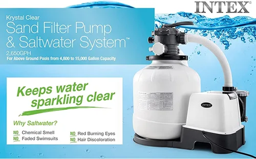 Miniatura 4 de Intex ZX100 Limpiador automático de piscina lateral a presión con 26679EG 2,150-GPH 16" Krystal Clear Salwater System y bomba de filtro de arena