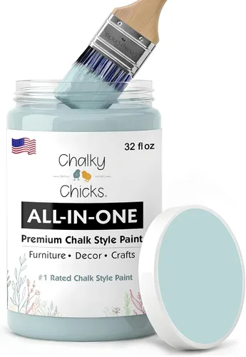 Miniatura 205 de Chalky Chicks - Pintura mate a la tiza, no requiere lijado, 4 onzas líquidas, color gris oscuro (Gun Metal Gray), para muebles, pintura sin Gris