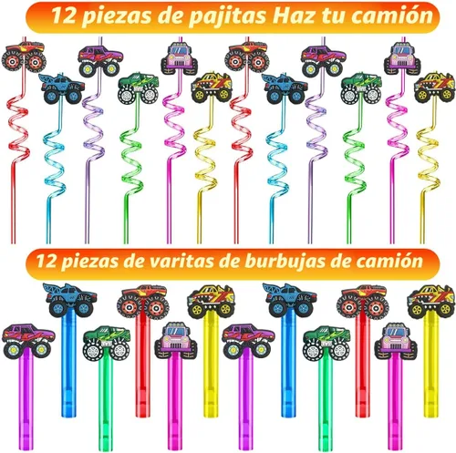 Miniatura 5 de PLOUGVI 232 piezas de recuerdos de fiesta para camiones, suministros de decoración de cumpleaños, artículos de fiesta de camiones para fiestas