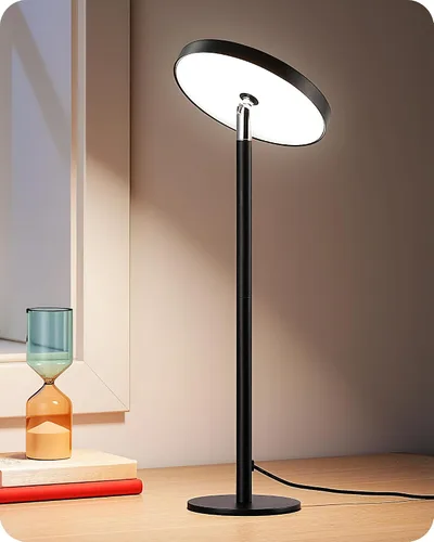 Miniatura 10 de EDISHINE Lámpara de mesa LED con 2 alturas ajustables, 5%-100% regulable y 3 temperaturas de color, control táctil, lámpara de escritorio moderna
