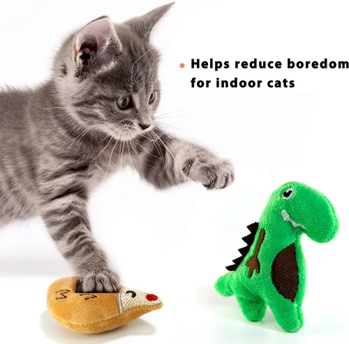 Miniatura 4 de Juguetes interactivos para gatos, juguete interactivo para gatos de interior, suave y duradero, con sonido arrugado, juguete masticable para 001