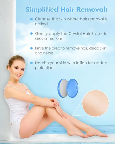 Miniatura 4 de Borrador de pelo de cristal para mujeres y hombres, removedor de pelo de cristal reutilizable, dispositivo portátil de depilación mágico, solución