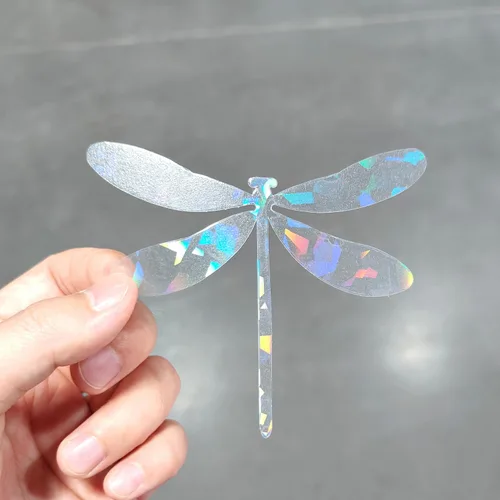 Miniatura 11 de Calcomanías holográficas para ventana para golpes de pájaros, recordatorio de vidrio, calcomanías autoadhesivas anticolisión, evita que los pájaros