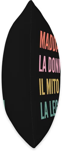 Miniatura 2 de Disegni Di Nomi Italiani Divertenti Per Maddalena Divertida almohada italiana con diseño de primer nombre, 16 x 16 pulgadas, multicolor