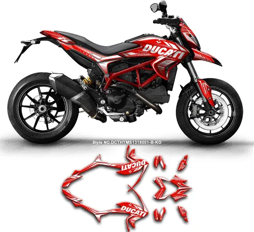 Miniatura 15 de Kit de adhesivos personalizados para Hypermotard Hyperstrada 821 2013 2014 2015 2016, DCTHYMS1318003-KO