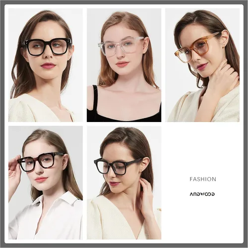 Miniatura 5 de ANDWOOD Lentes de bloqueo de luz azul para mujer, pantalla de computadora, bloqueador de luz azul de gran tamaño para cabezas grandes, antifatiga