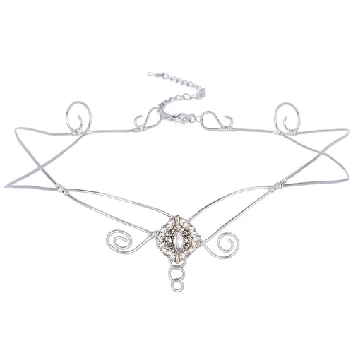 Miniatura 8 de Tiara de princesa de hadas, diadema de círculo de hadas, tiara de princesa con diamantes de imitación, hecha a mano, diadema dorada y verde vintage