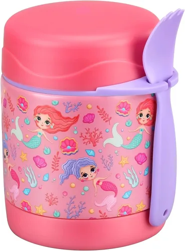 Miniatura 8 de Termo de sopa de 10 onzas para comida caliente para niños, tarro de comida aislado, contenedor térmico de almuerzo de comida caliente, caja de Negro
