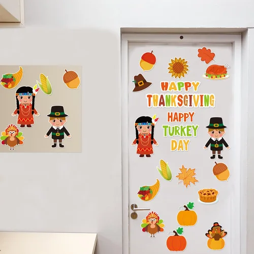 Miniatura 6 de 51 recortes de Acción de Gracias, calabaza, pavo, hojas de bellota, indios, decoración de aula, feliz otoño, feliz cosecha, dector de otoño