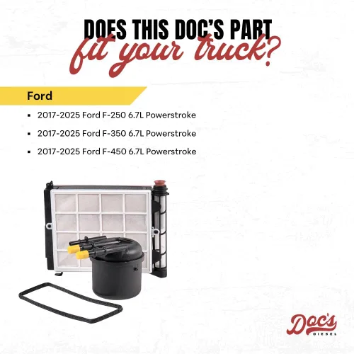 Miniatura 4 de Doc's DFD4625 - Filtro de combustible diésel Compatible con Ford 6.7L Powerstroke F250, F350, F450 2017+ Reemplaza a FD4625