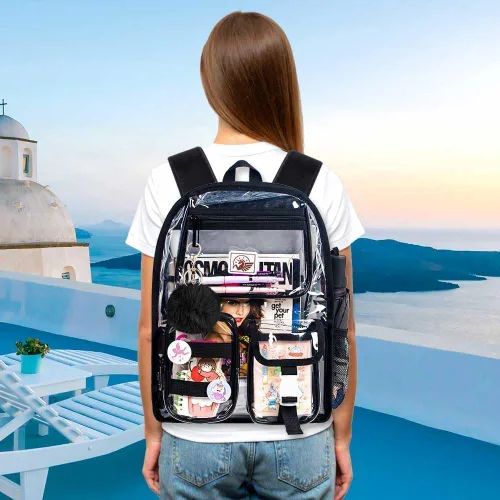 Miniatura 7 de Mochila transparente, resistente bolsa transparente para mujeres y hombres Heavy Duty