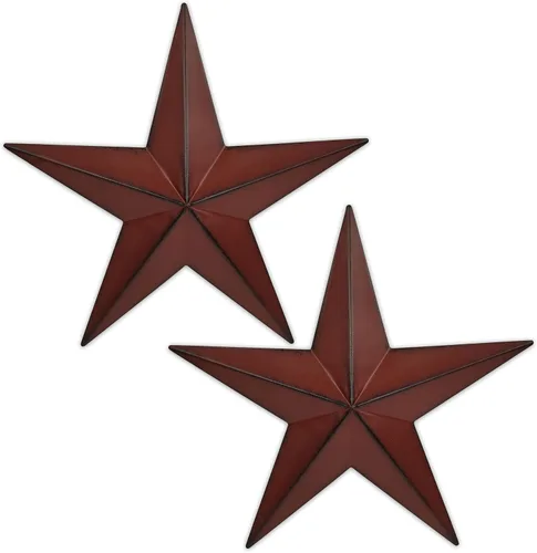 Miniatura 8 de JoyEvy Estrella de granero roja y negra de Texas de 6, 9 y 12 pulgadas, 3 piezas, estrellas de arte de metal para exteriores, decoración de pared 6