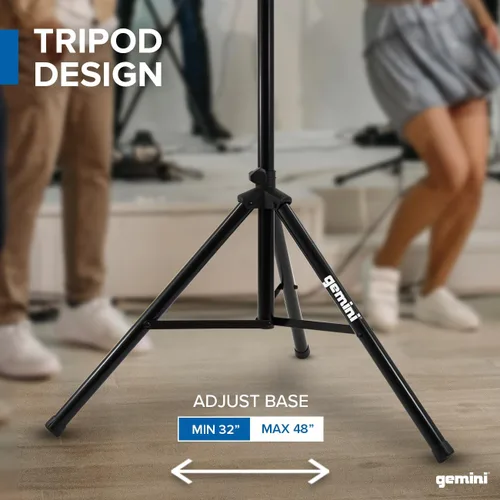 Miniatura 4 de Gemini - Soporte Profesional para Altavoz PA de Servicio Pesado - Soporte de Trípode de Altura Ajustable para Equipo de DJ, Sonido en Vivo y Eventos
