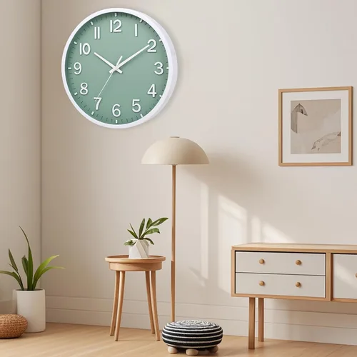 Miniatura 7 de Reloj de pared moderno de 8 pulgadas, funciona con pilas, reloj de pared silencioso sin tictac para sala de estar, dormitorio, cocina, oficina