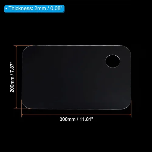 Miniatura 2 de PATIKIL Paleta de pintura acrílica, 2 unidades, bandeja de pintura rectangular, paleta de pintura de 8 x 12 x 0.08 pulgadas con agujero