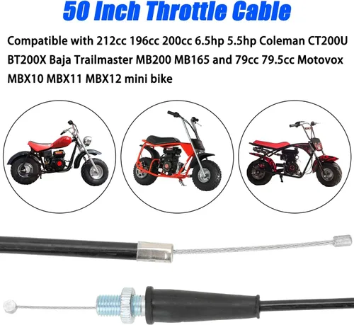 Miniatura 4 de YOXUFA Mini kit de acelerador de bicicleta de repuesto para Coleman Minibike CT200U CT200U-EX BT200X Baja DB30 Warrior MB200 Predator 212cc Motovox