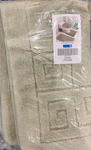 Miniatura 11 de WPM WORLD PRODUCTS MART Juego de 3 alfombras de baño con patrón de alfombra de baño (20 x 32 pulgadas)/alfombrilla de contorno grande