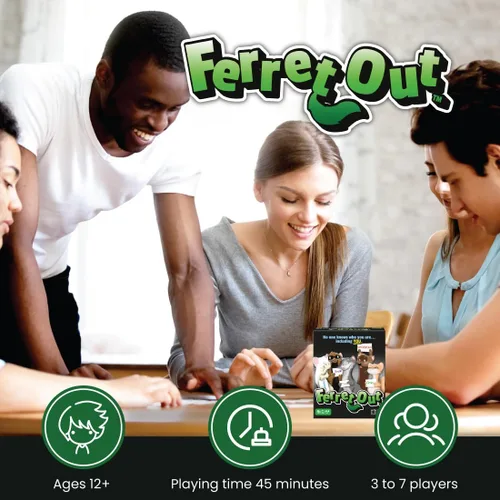 Miniatura 7 de R&R Games Hurón hacia fuera, juego de cartas familiar, ideal para adultos y niños a partir de 12 años, 3-7 jugadores
