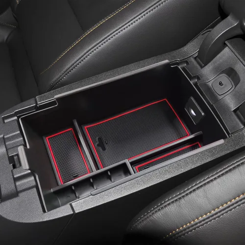Miniatura 7 de EDBETOS Organizador de consola central compatible con accesorios Chevy Equinox 2018 2019 2020 2021 2022 2023 2024 Bandeja de inserción interior Rojo