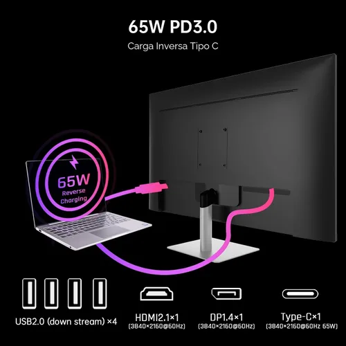 Miniatura 8 de KTC Monitor inteligente 4K de 32 pulgadas con sistema Google TV UHD 3440x2560P Control Remoto por Voz Hey Google Netflix con licencia Dolby Audio