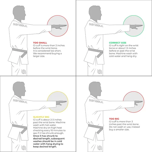 Miniatura 7 de Sanabul Essentials V.2 Ultra Light BJJ Jiu Jitsu Gi (ver guía especial de tallas)