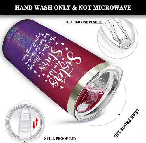 Miniatura 10 de Fufandi Regalos para hermanas de hermanas - Regalos de Navidad para hermanas - Ideas de regalo de cumpleaños para hermanas, Regalo del día