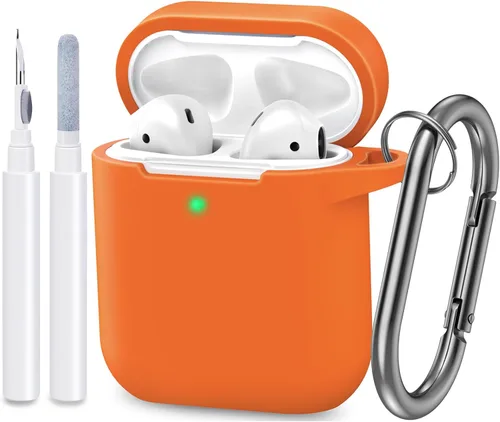 Miniatura 24 de Funda compatible con AirPods, cubierta protectora de silicona completa a prueba de polvo diseñada para Apple AirPods de 1.ª y 2.ª