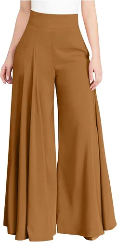 NEBZCIV Dress Pants Baggy for Women Loose Straight Business Trousers High Waist SummerAutumnSpring Office Chinos Pants