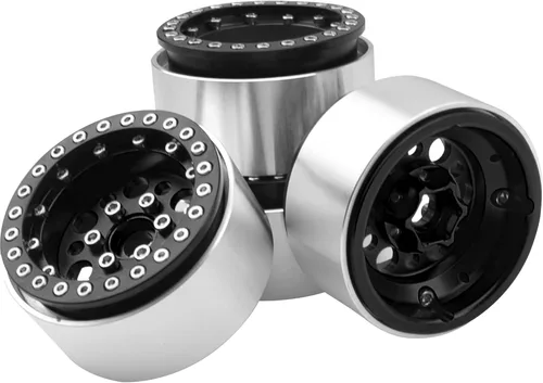 Miniatura 10 de ShareGoo - Juego de 4 cubos de aleación de aluminio de 1.9 pulgadas, compatibles con Traxxas TRX4 Axial SCX10 RCAWD D90 D110 Tamiya CC01 1/10 RC