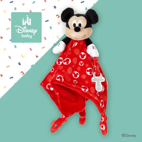 Miniatura 5 de KIDS PREFERRED Disney Baby Mickey Mouse - Manta de seguridad de peluche con diseño de animal de peluche, 13.18 x 13.18 x 3.5 pulgadas