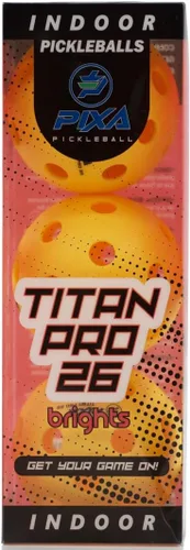 Miniatura 24 de PIXA Titan Pro 26 Pickleball para interiores, aprobado por USAPA, bolas de pickleball duraderas para interiores, rebote constante, vuelo suave, Rojo