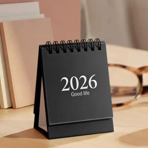 Miniatura 6 de Mini calendario de escritorio 2025, ahora a diciembre de 2025, pequeño calendario de escritorio portátil, mini programador, cartulina pesada, bobina