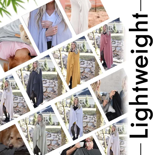 Miniatura 13 de K E L O R Luxury Cooling Travel Blanket - Stretchy, Lightweight Soft & Breathable Shawl Wraps for Women
