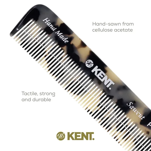 Miniatura 5 de Kent FOT Tokyo - Peine de dientes finos para hombre, peine de bolsillo hecho a mano para viajes, peinado, cabello fino o adelgazante, cuidado