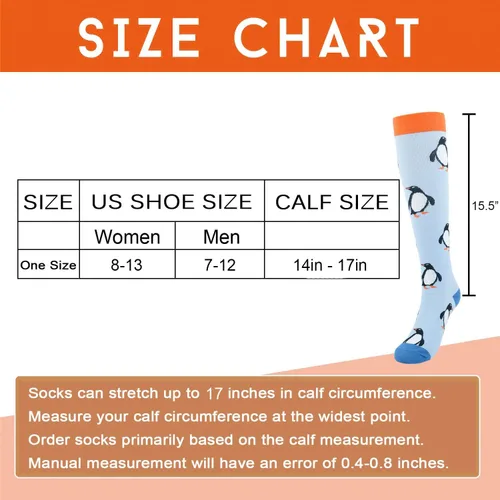 Miniatura 5 de Junely Calcetines de compresión para mujer, 20-30 mmhg, calcetines altos hasta la rodilla para apoyo a la circulación, enfermera, embarazo