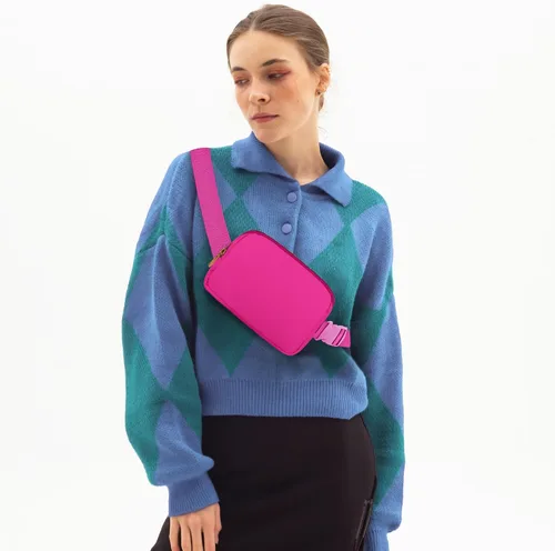 Miniatura 85 de Riñonera cruzada para mujeres y hombres, bolsa para cinturón para senderismo con correa ajustable, riñonera para correr, entrenamiento, deportes