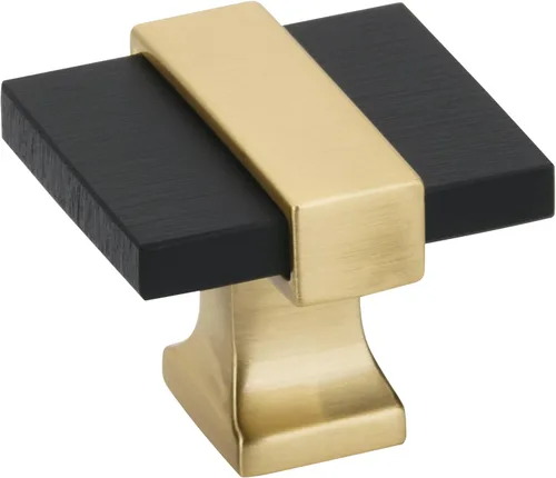 Miniatura 14 de Amerock Perilla de gabinete Oro cepillado/níquel satinado 35 mm de longitud Overton 1 paquete Perilla para cajón Herrajes para gabinete