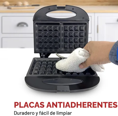 Miniatura 4 de Elite Gourmet Maxi-Matic - Máquina eléctrica antiadherente para hacer gofres belga, desayuno, sándwiches, compacta y portátil, 2 rebanadas
