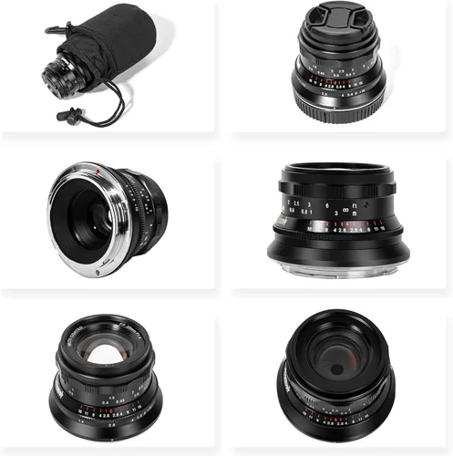 Miniatura 8 de PERGEAR Lente de enfoque manual de marco completo F1.4 de 1.378 in, compatible con cámaras Sony E-Mount A7 A7II A7III A7R A7RII A7RIII A7RIV A7S