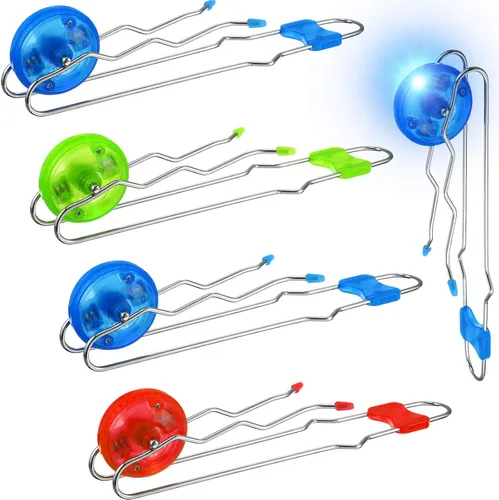 Gejoy Juego de 4 piezas de carril mágico de Pascua para niños, juguetes retro iluminados con ruedas de giroscopio magnéticas, juego de riel de