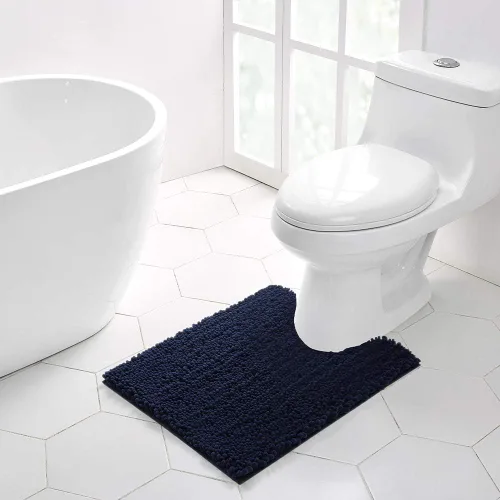 Miniatura 331 de Walensee Alfombra de baño antideslizante (24x17 pulgadas, rosa polvoriento) absorbente de agua, súper suave, lanuda de felpilla, lavable a máquina