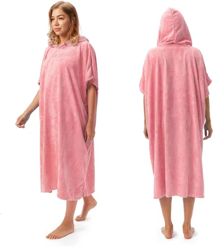 Miniatura 10 de Catalonia Poncho absorbente de surf para hombres y mujeres, poncho de cambio de toalla de secado rápido, poncho de toalla con capucha para adultos