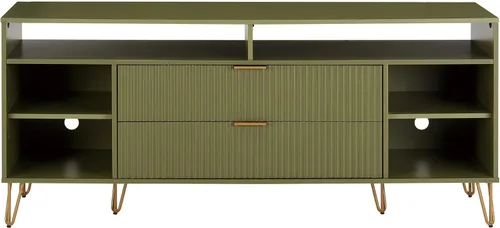 Miniatura 10 de Manhattan Comfort Dumbo - Soporte de TV moderno de mediados de siglo para televisores de hasta 60 pulgadas, centro de entretenimiento en casa