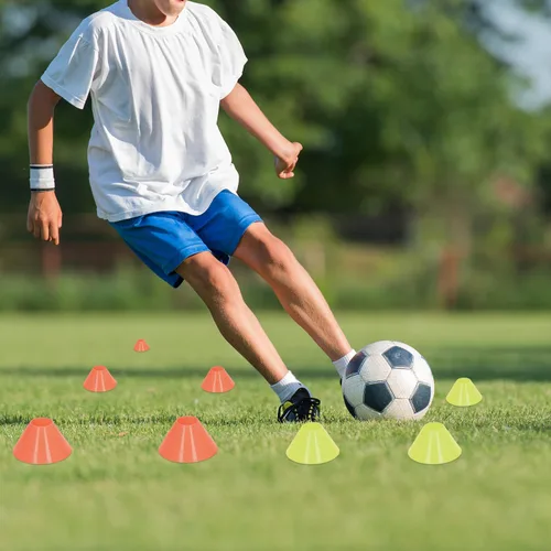 Miniatura 3 de Juego de 20 mini conos de disco de fútbol, marcadores de entrenamiento de fútbol PE para entrenamiento deportivo, fútbol, baloncesto, patinaje