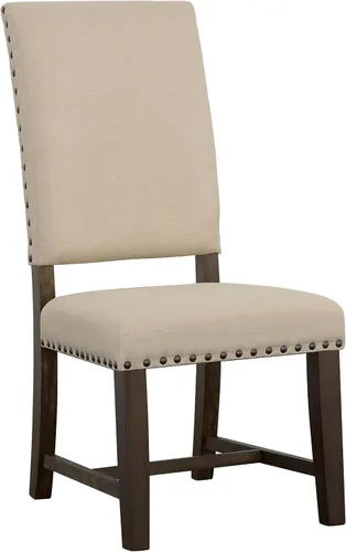 Miniatura 4 de Coaster Home Furnishings Twain 109143 - Silla auxiliar tapizada para comedor, color beige (juego de 2)