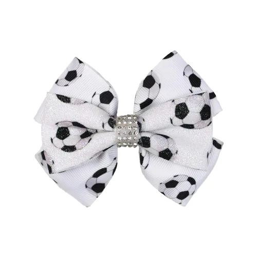 Miniatura 8 de Accesorios deportivos para el cabello - Lazos, soportes para cola de caballo y bandas para el cabello para niñas y equipos de fútbol (FQ1) (A)
