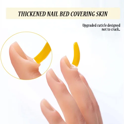 Miniatura 4 de Mano de práctica de uñas de silicona para uñas acrílicas, manos de maniquí profesional para práctica de uñas con soporte ajustable, mano falsa