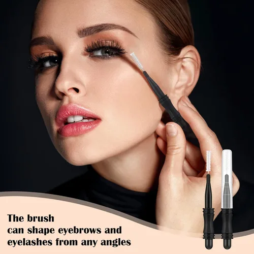 Miniatura 5 de Vesici 200 piezas de micro cepillos para cejas con tapa, cepillo multifuncional para laminación de cejas, peine de pestañas, carrete de cejas