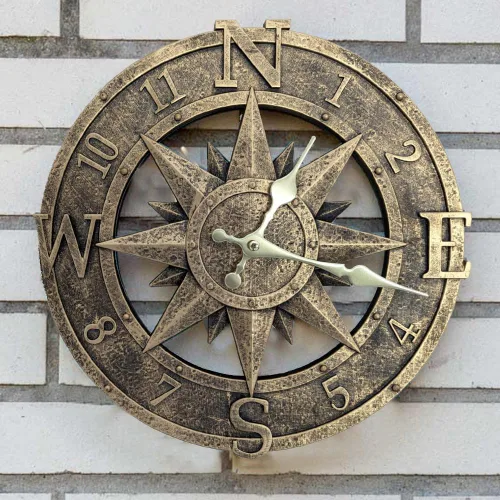 Reloj de pared para exteriores, reloj de jardín de 12 pulgadas, impermeable, reloj de cocina y hogar, para jardín, patio y terraza, no silencioso